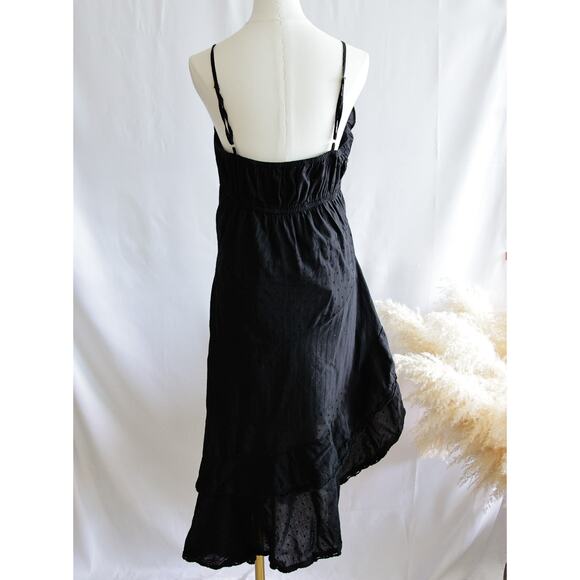 COTTON ON black ruffle Asymmetrical Midi Dress size 8 M - Picture 3 of 5